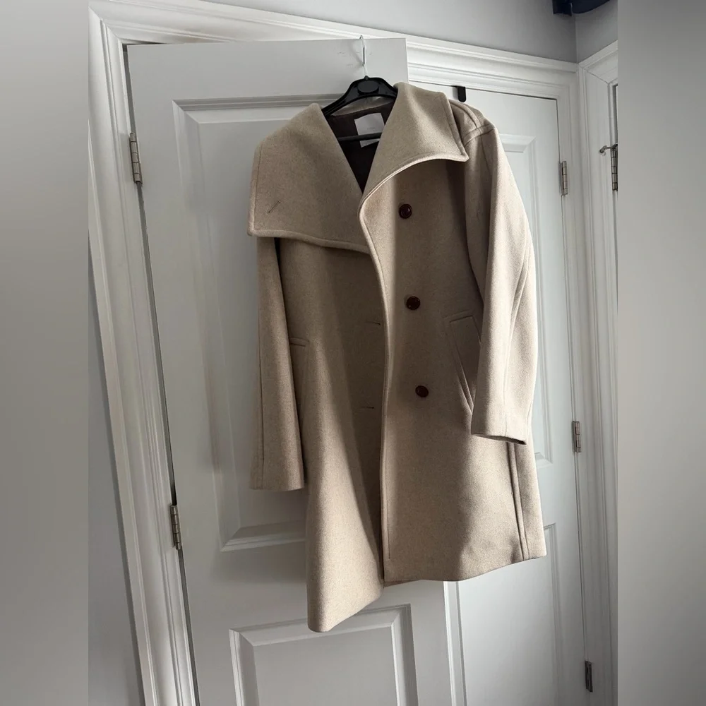 Mango Maxi Lapel Wool Coat - Picture 5 of 9